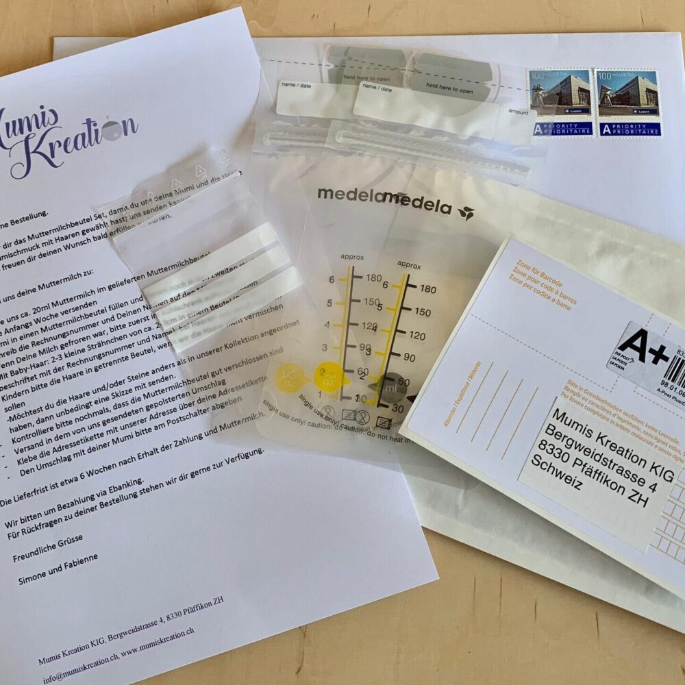 Vorfrankiertes Muttermilch Versandset