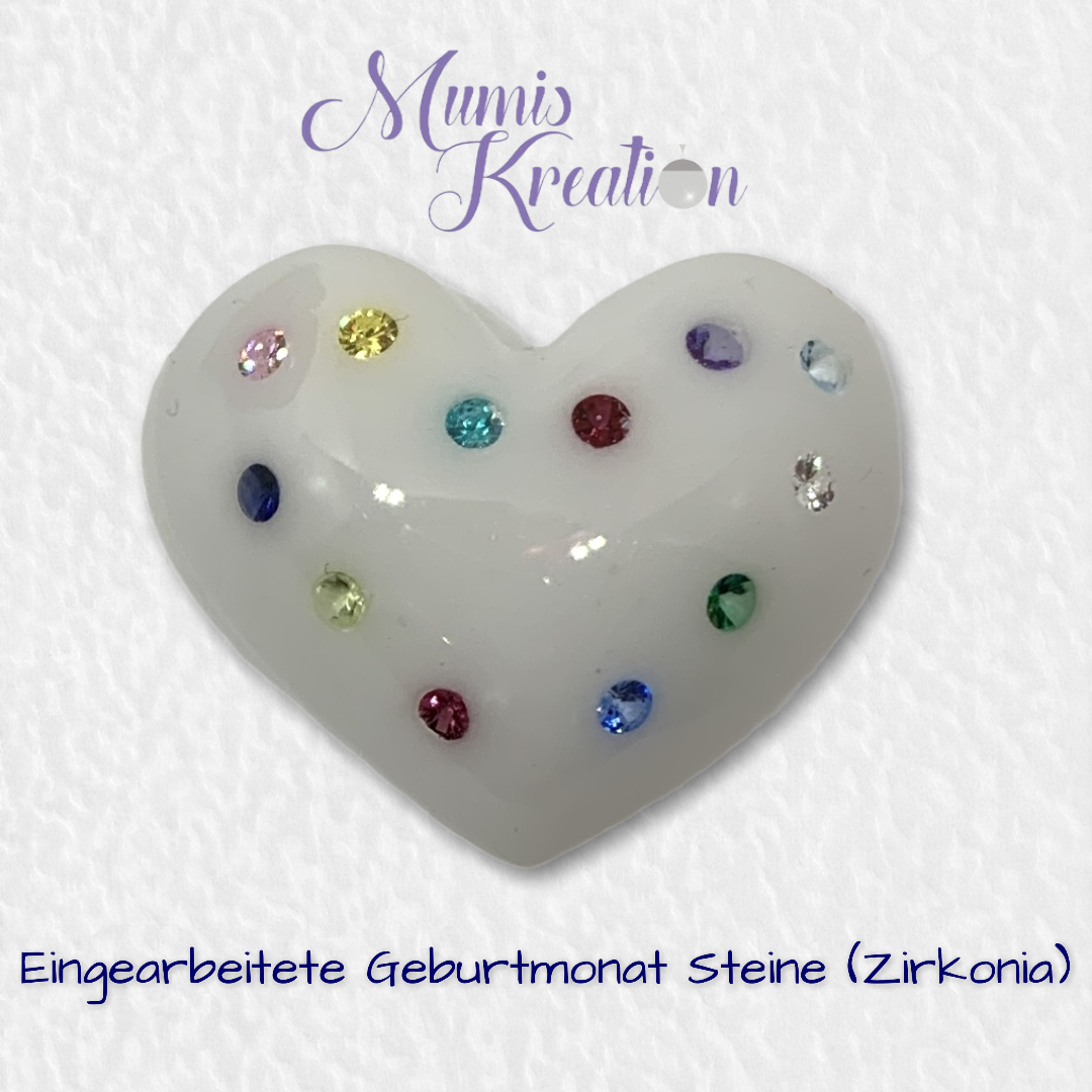eingearbeitete Geburtmonatssteine, Zirkonia