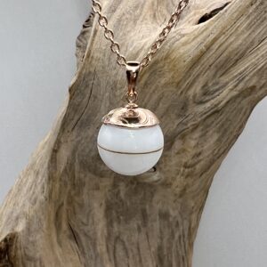 Muttermilchperle mit Babyhaar, rosé vergoldet